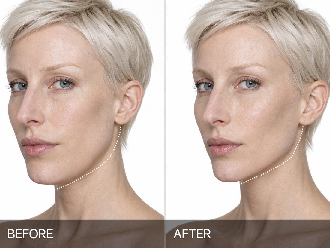 Noticed more defined, sculpted-looking facial contours after 3–4 weeks.*